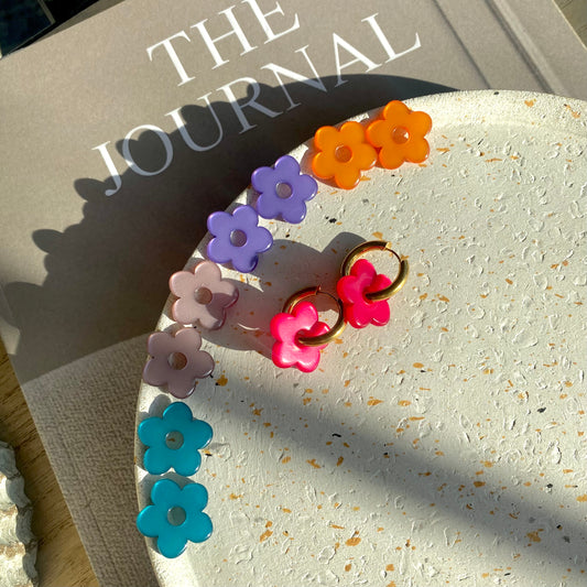 Capucine Pop Flower - Boucles d'oreilles interchangeables